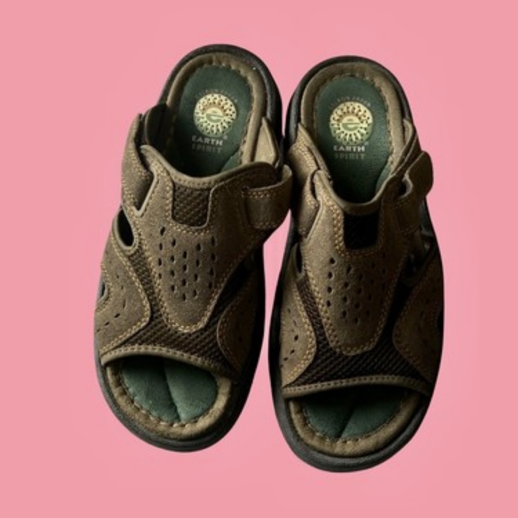 Earth Spirit Sandals Shoes Mens Size 8/W Sz 9.5 Cypress Leather Suede Sandals